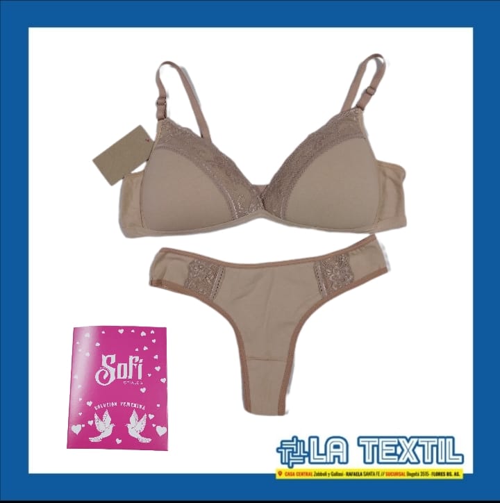 CONJUNTO DAMA TAZA SOFT CON PUNTILLA X12 (22473) 12