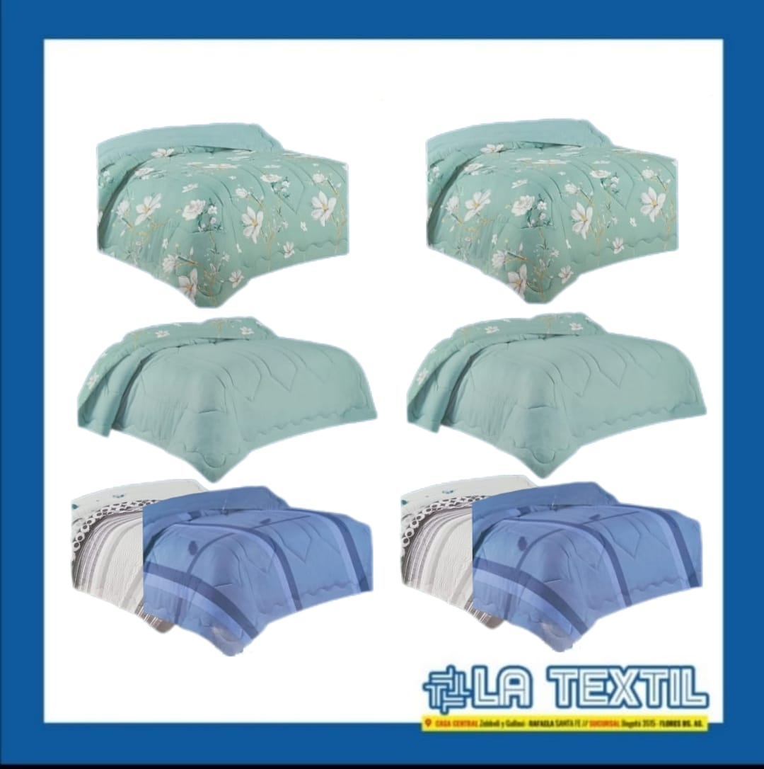 CUBRE CAMA 2 1/2 PLAZAS REVERSIBLE “GOLDSUN” (4022)